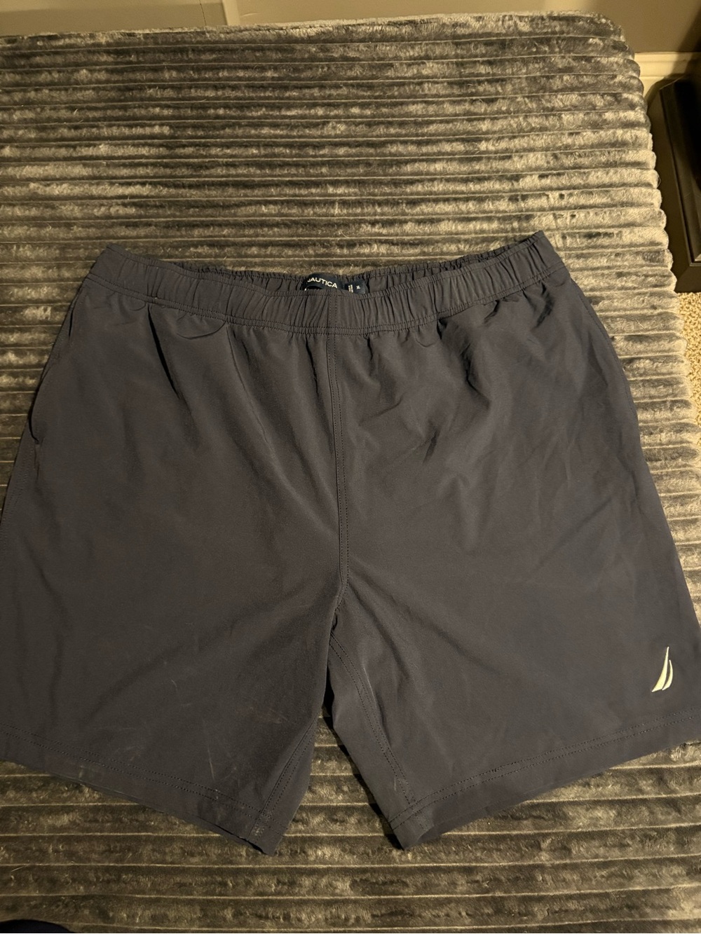 Nautica Men's Dark Navy Athletic Swim-Style Shorts